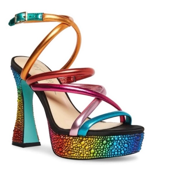Betsey Johnson Shoes - Betsey Johnson Women's Maeve Rainbow Platform Sandal Size 9.5